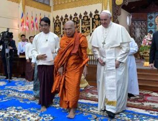 Papa pede a budistas de Mianmar superar preconceitos, ódio e curar feridas